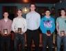 Benny Hasson presents Enda Mc Ferran, Daniel Doherty, Ryan Lynch and Brian Mc Mullan and special award for their involvement with St.Paul's Kilrea winning an All Ireland Vocational Schools 